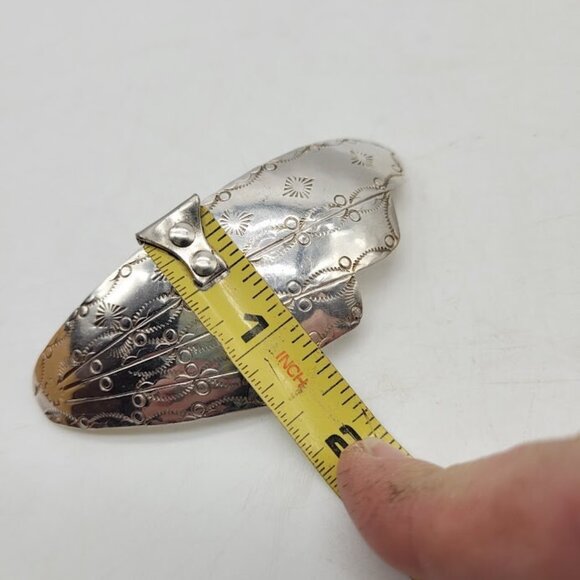 Stunning Hand Made Sterling Silver Statement Earrings Southwest Native Tribal - Picture 16 of 16